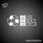Re-use, Reduce, Recycle Sticker